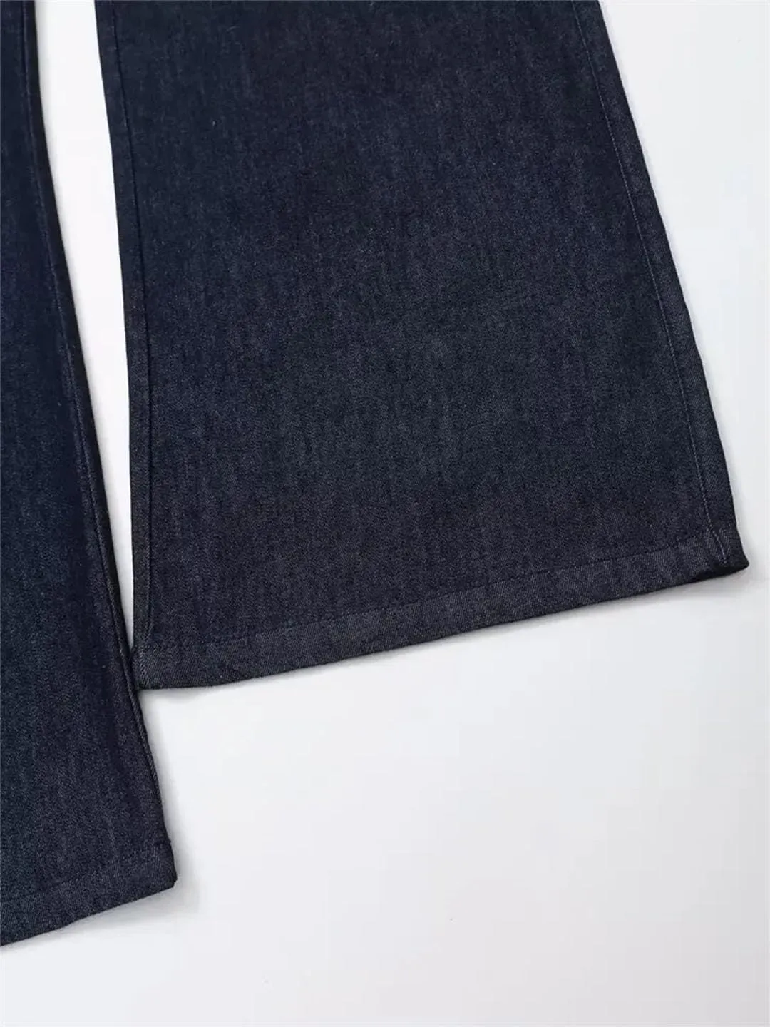 Women Denim Pants Sets Denim Bow Shirt Casual Two Piece Set