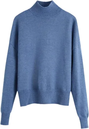 Women GN Turtleneck Knitted Sweater Jumper Female Elegant Oversize Pullovers Chic Tops