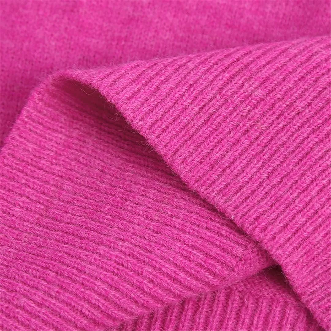 Women GN Turtleneck Knitted Sweater Jumper Female Elegant Oversize Pullovers Chic Tops