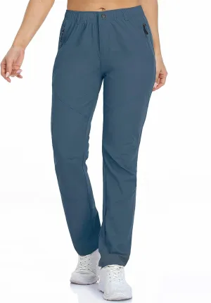 Women Travel Golf Pants 27''/29''/31'' Lightweight Quick Dry Hiking Outdoor Athleisure Pants Water Resistant Lounge Casual