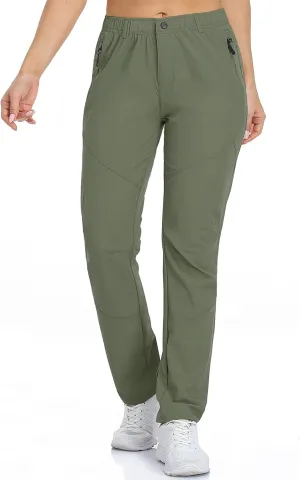 Women Travel Golf Pants 27''/29''/31'' Lightweight Quick Dry Hiking Outdoor Athleisure Pants Water Resistant Lounge Casual