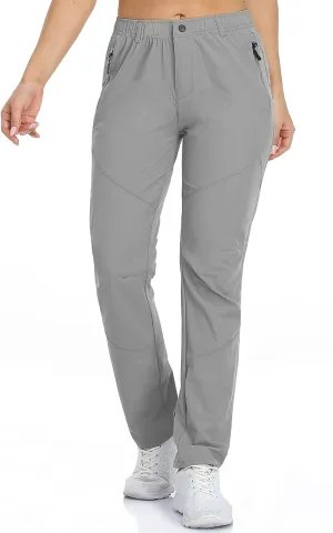 Women Travel Golf Pants 27''/29''/31'' Lightweight Quick Dry Hiking Outdoor Athleisure Pants Water Resistant Lounge Casual