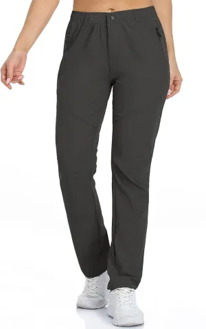 Women Travel Golf Pants 27''/29''/31'' Lightweight Quick Dry Hiking Outdoor Athleisure Pants Water Resistant Lounge Casual