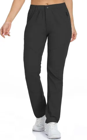 Women Travel Golf Pants 27''/29''/31'' Lightweight Quick Dry Hiking Outdoor Athleisure Pants Water Resistant Lounge Casual