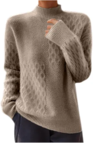 Women Turtleneck Warm Sweater Long Sleeve Comfortable Sweaters Casual Trendy Chunky Sweaters