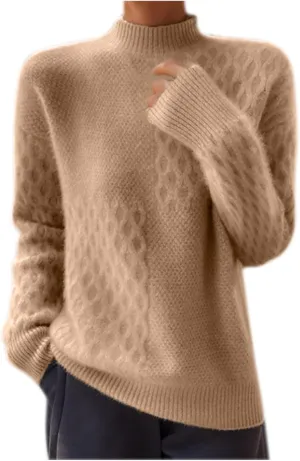 Women Turtleneck Warm Sweater Long Sleeve Comfortable Sweaters Casual Trendy Chunky Sweaters