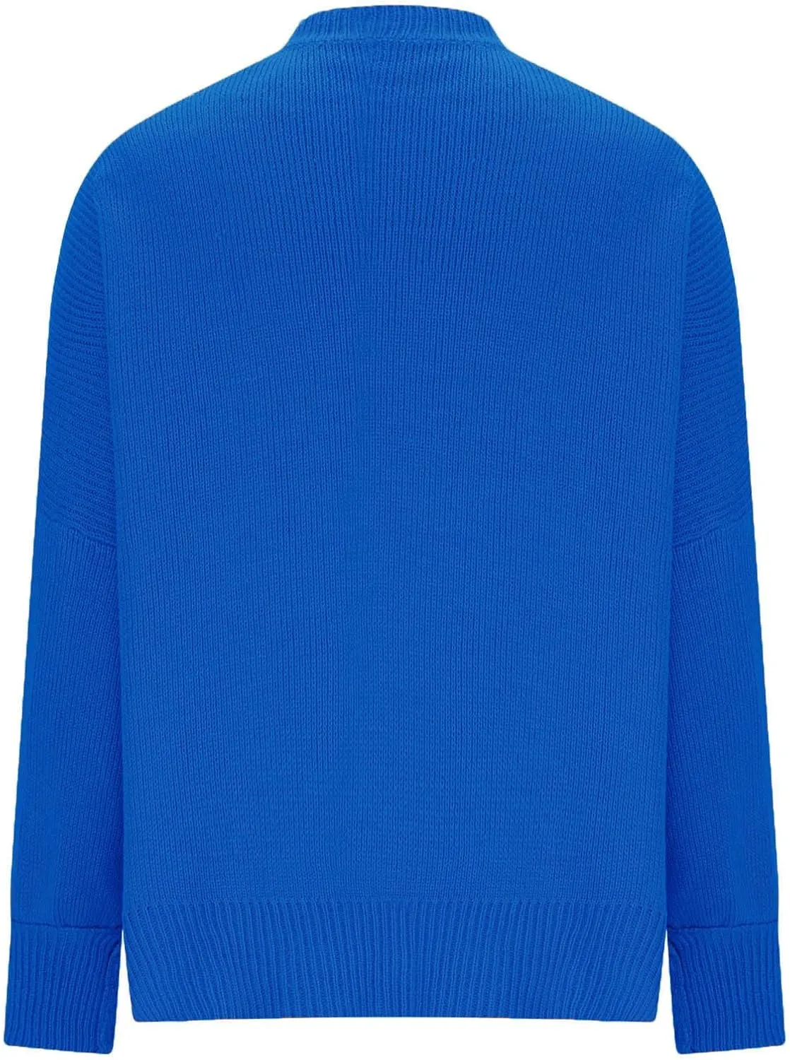 Womens 2023 Oversized Sweaters Batwing Long Sleeve Pullover Sweaters Side Slit Ribbed Knit Sweaters Jumper Tops