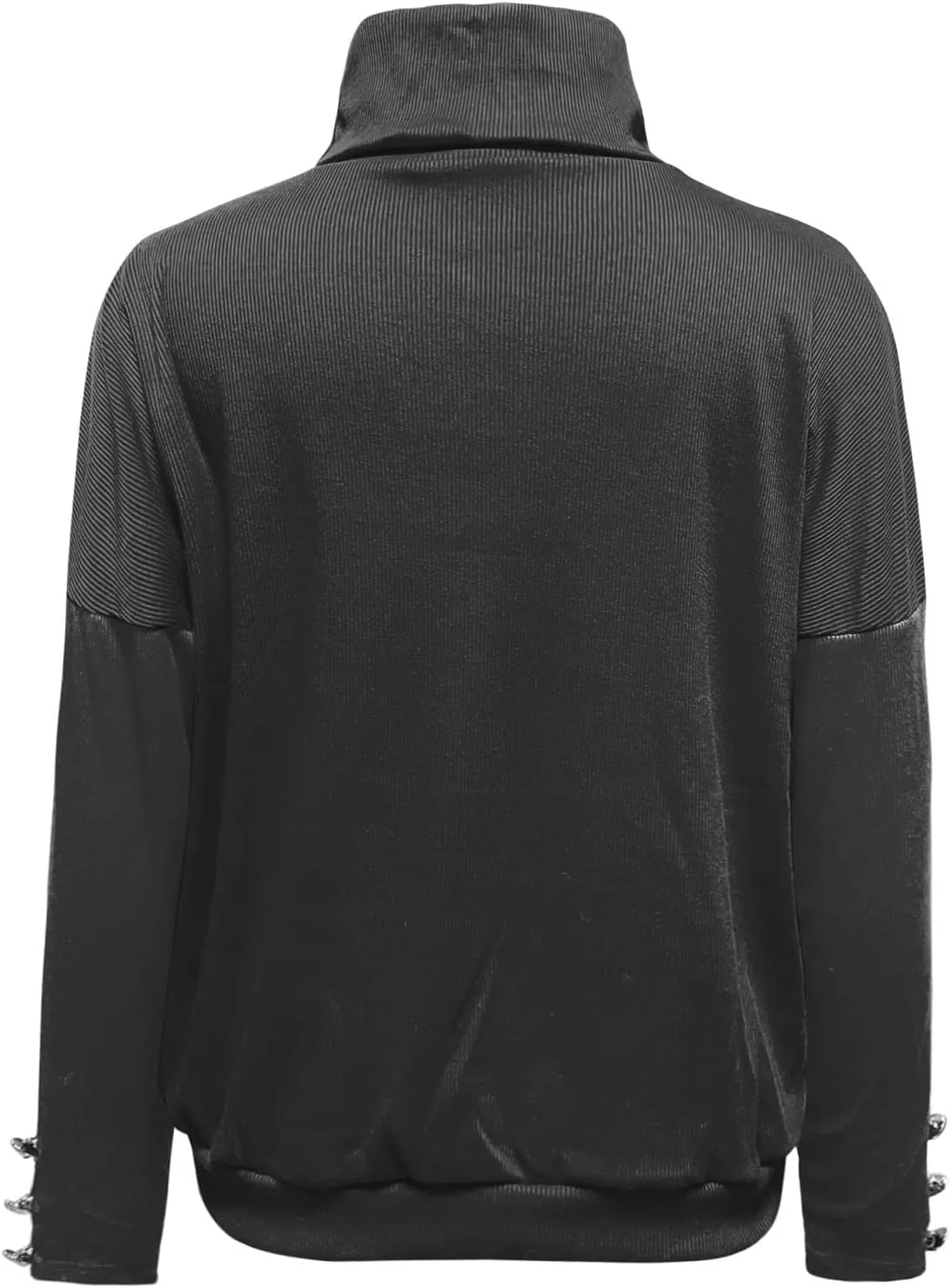 Womens 2023 Turtleneck Sweaters Long Sleeve Fall Sweaters Solid Ribbed Knitted Sweaters Casual Pullover Tops