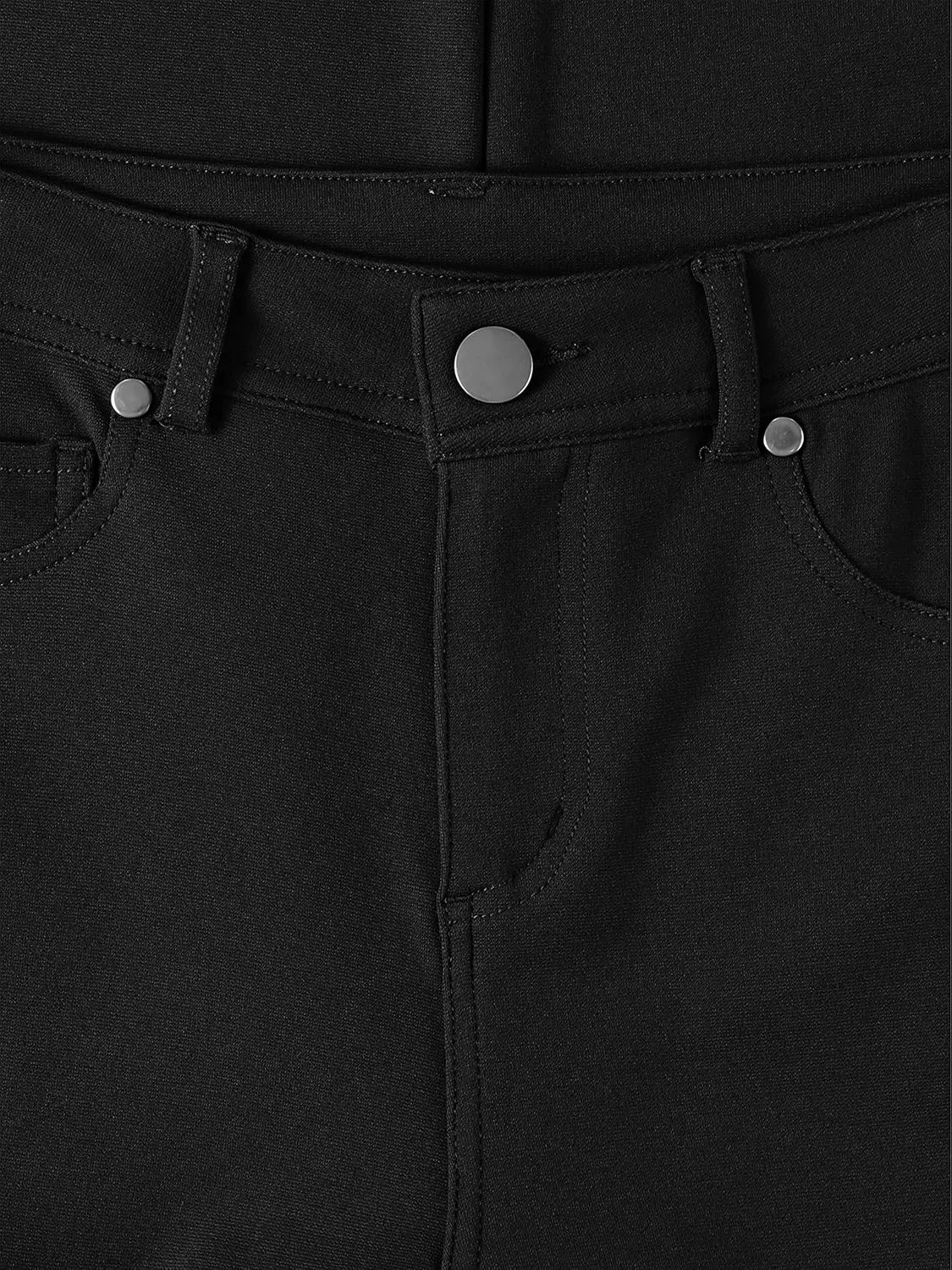 Womens Active High Waist Compression Button Up Spandex Yoga Jean Pants Stretchy Athleisure Daily Leggings
