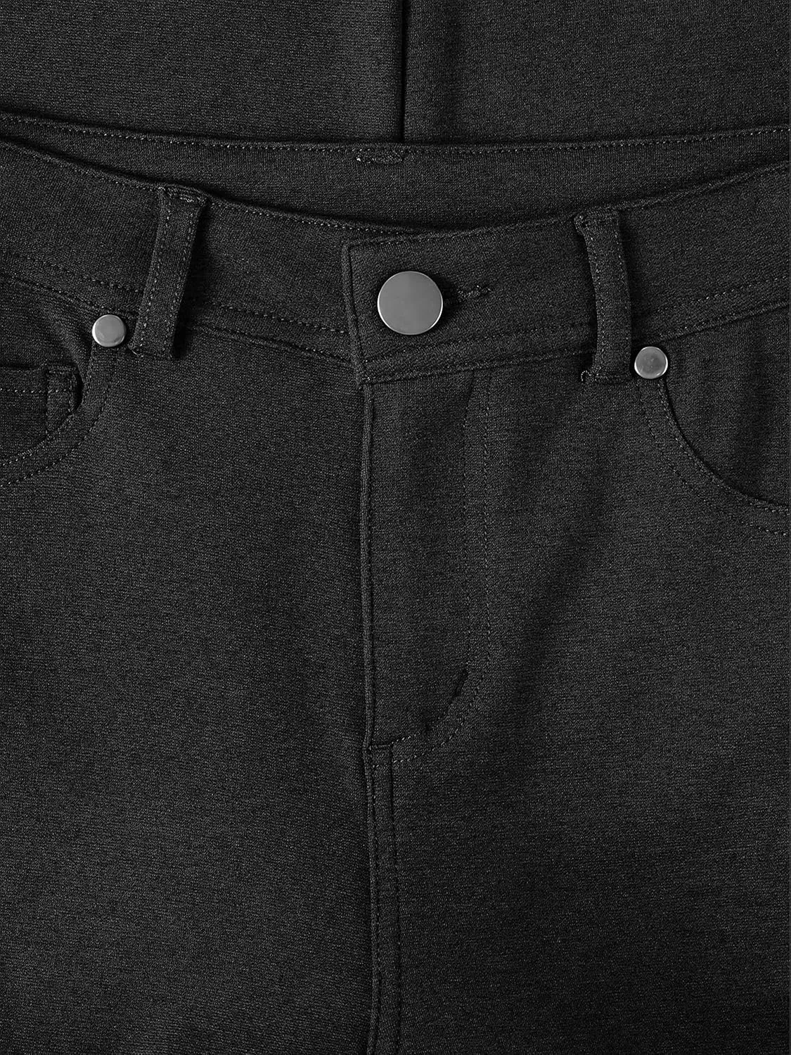 Womens Active High Waist Compression Button Up Spandex Yoga Jean Pants Stretchy Athleisure Daily Leggings