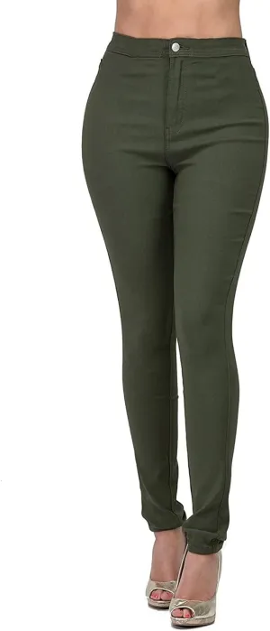 Women's Casual Skinny Jeans Ripped Distressed High Rise Pull On Skinny Leg Slimming Fitted Denim Ankle Jeans Pants