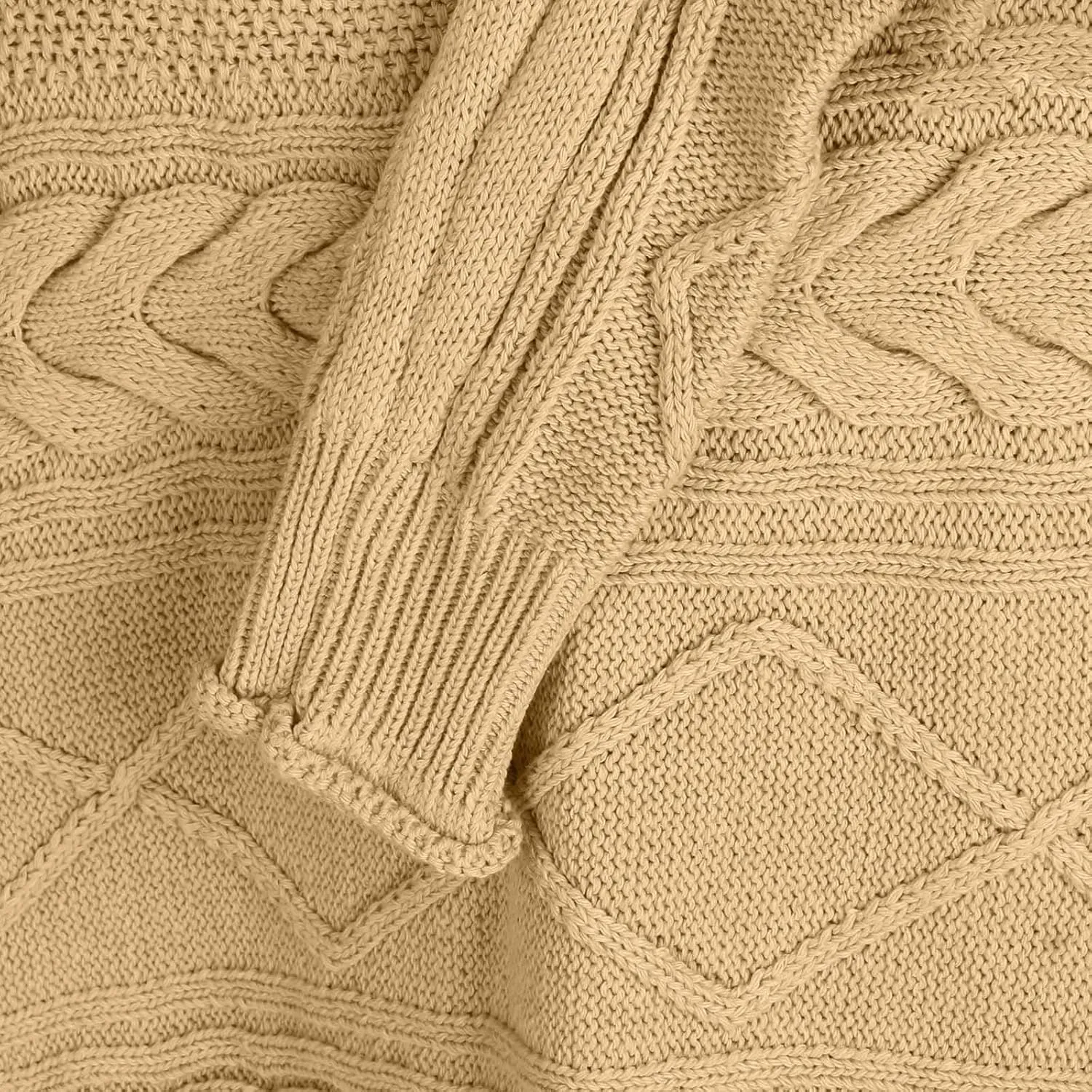 Womens Chunky Knitted Sweaters 2023 Fall Turtleneck Sweaters Loose Oversized Pullover Sweaters Batwing Sleeve Tops