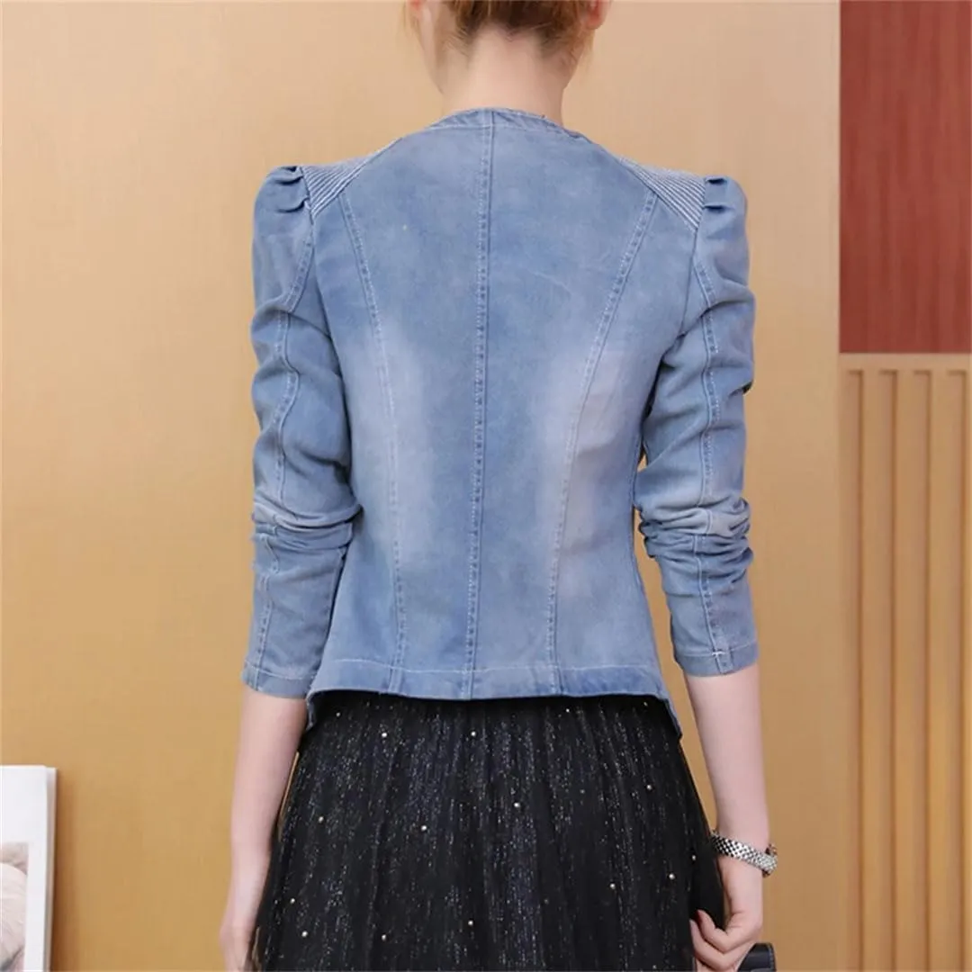 Women's Denim Jackets Vintage Casual Coat Denim For Outerwear