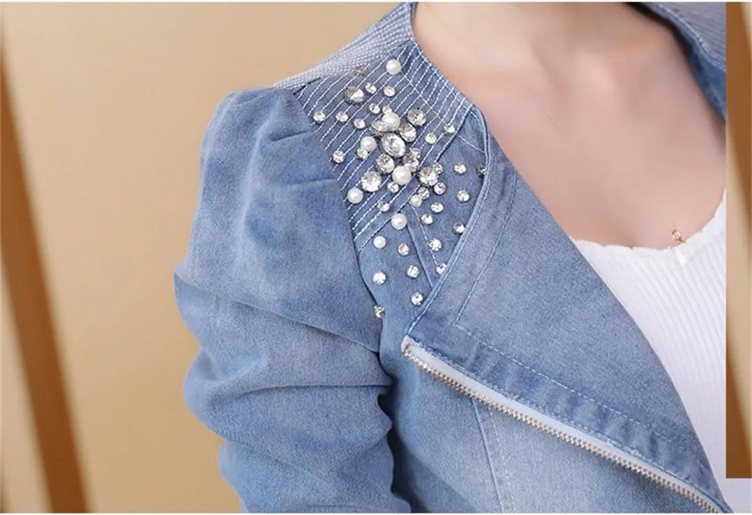 Women's Denim Jackets Vintage Casual Coat Denim For Outerwear