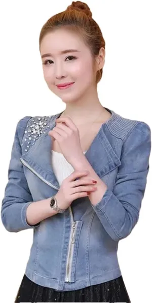 Women's Denim Jackets Vintage Casual Coat Denim For Outerwear