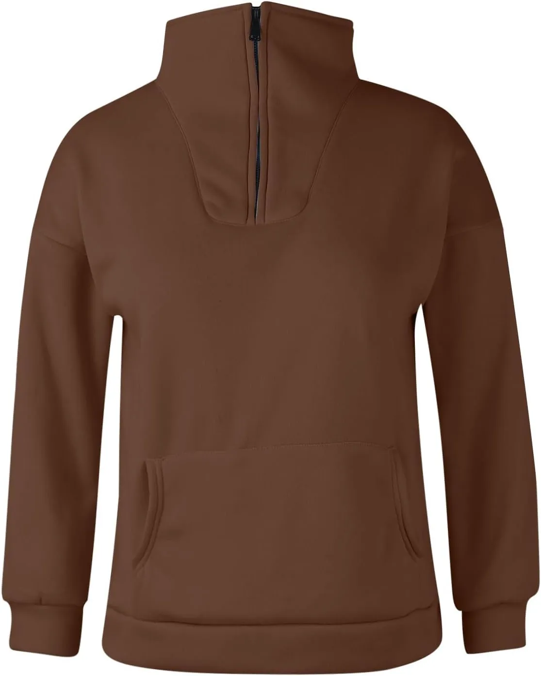 Women's Graphic Sweatshirts Long Sleeve Casual Lapel Pullover Half Zip Sweatshirts Thumb Hole Cropped, S-3XL