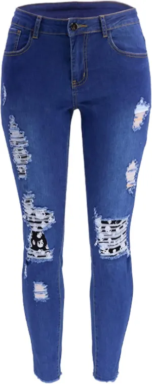 Women's Jeans High Waist Stretch Jeans Pencil Small Skinny Pants