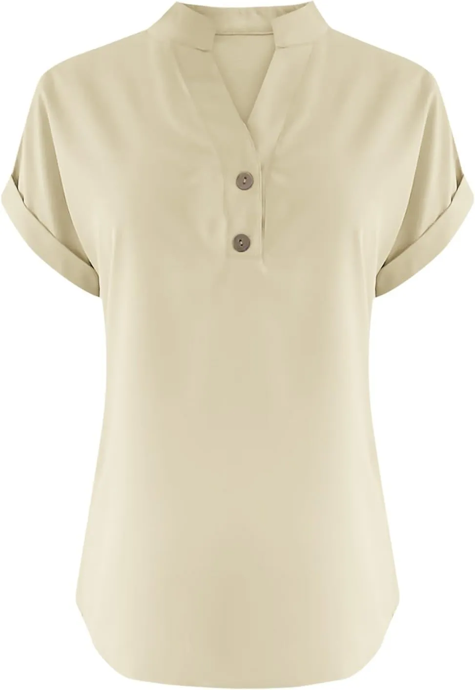 Womens Linen Shirts Short Sleeve V Neck Henley Shirts Solid Hippie T Shirts Summer Casual Dressy Blouses Boho Tunics