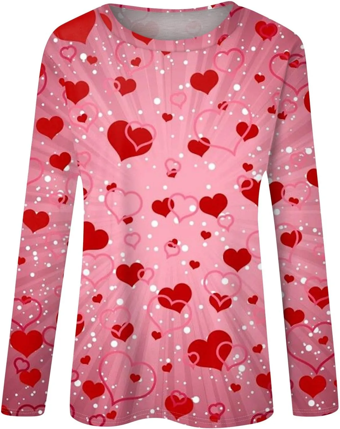 Womens Long Sleeve Tops Fall Shirt Women Dressy Casual Plus Size Round Neck Cute Tops