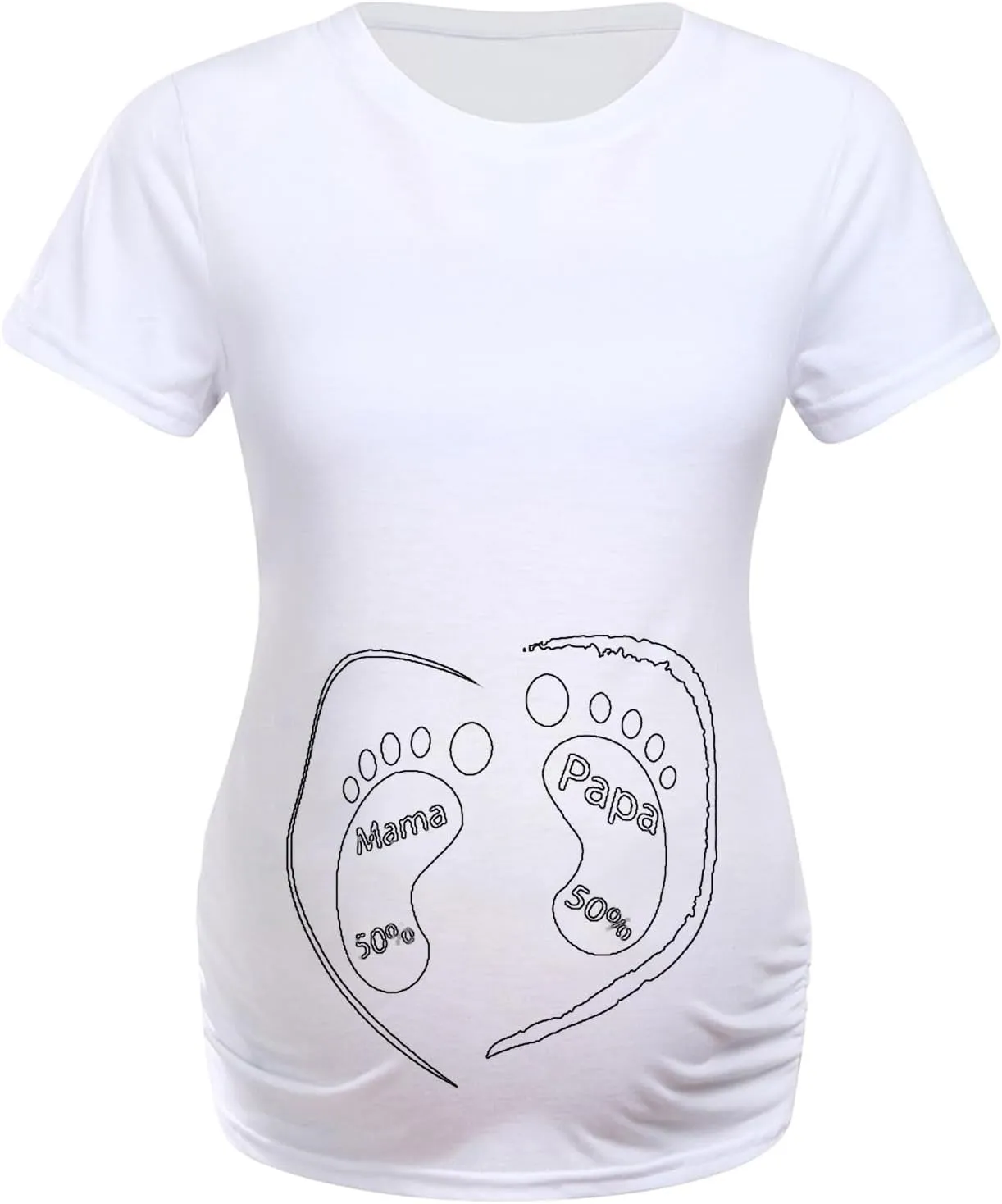 Women's Maternity Nursing Tops Short Sleeve V Neck Breastfeeding Fun Tee Shirts Pregnancy Tops