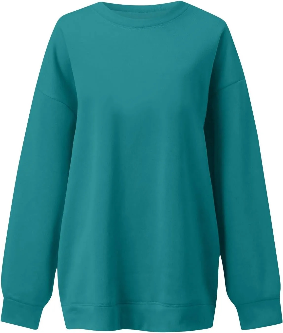 Womens Oversized Sweatshirt Fleece Pullover Comfy Crew Neck Sweatshirt Trendy Y2k Winter Outfits Preppy Clothes