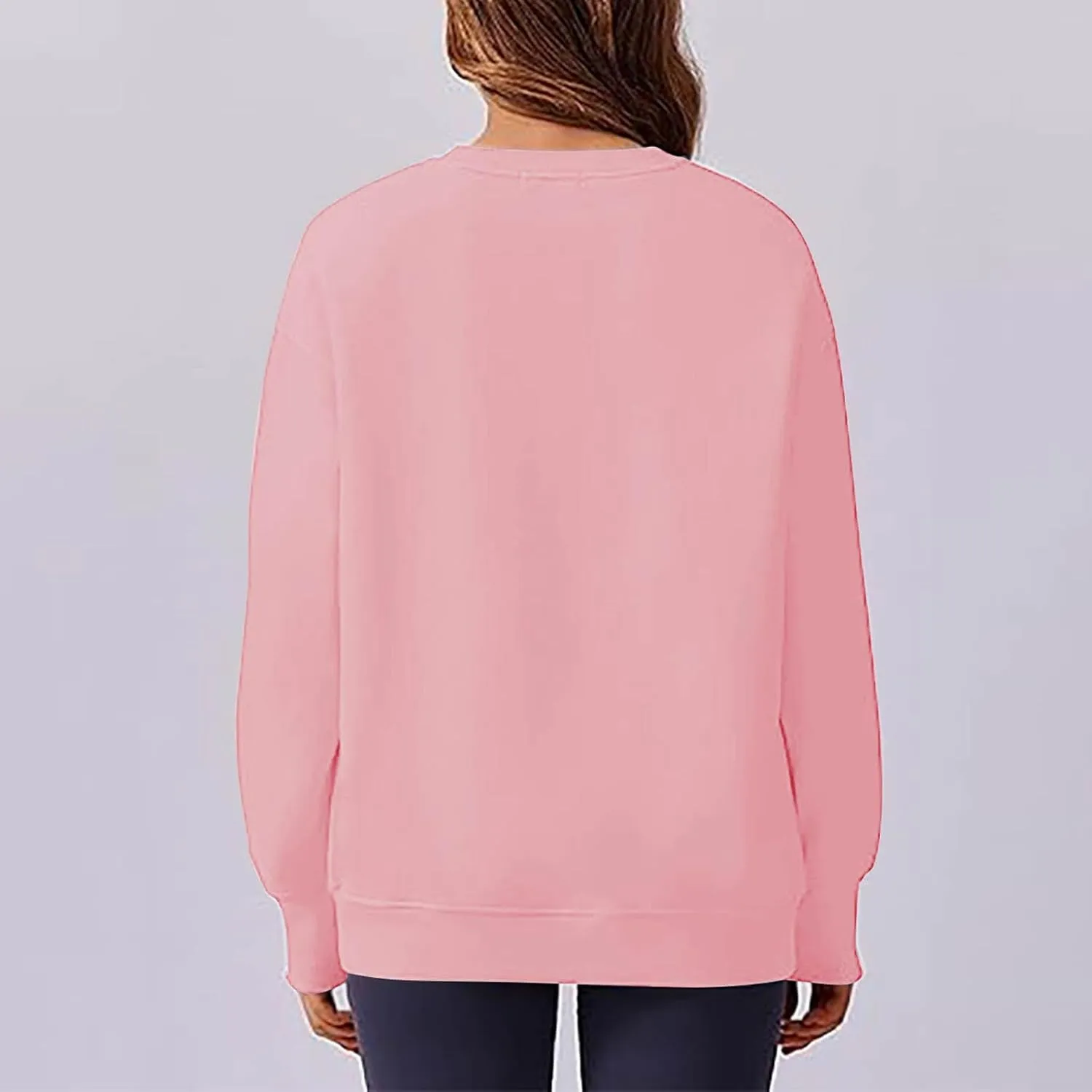 Womens Oversized Sweatshirts Spring Trendy Long Sleeve Crewneck Pullover Tops Casual Comfy Outfits with Thumb Holes