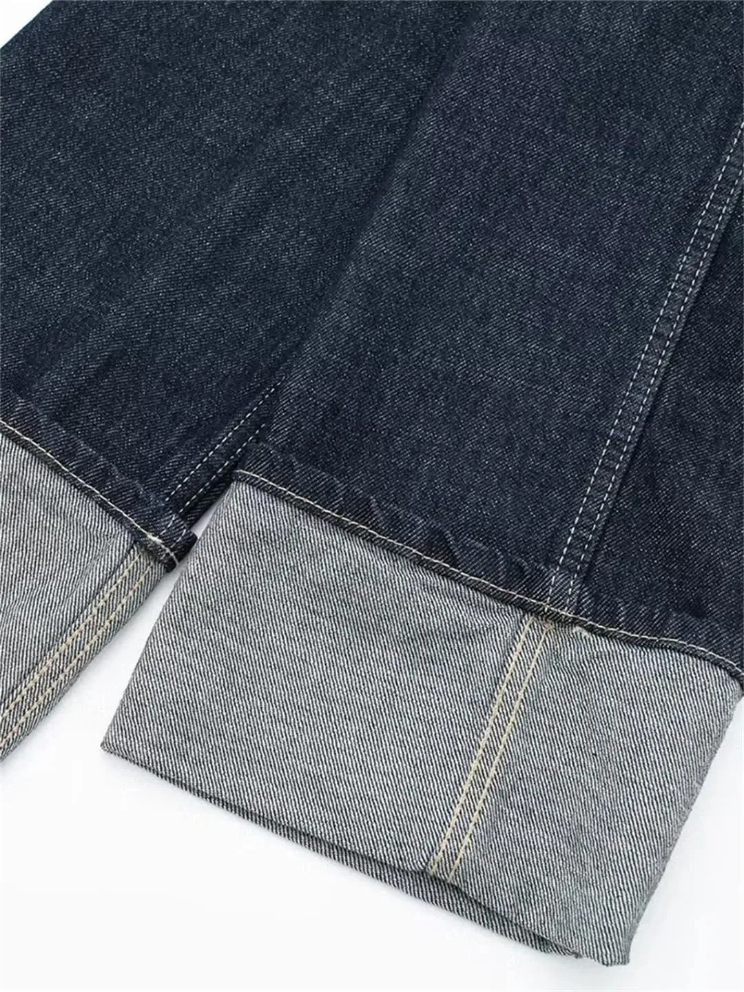 Women's Short Denim Jacket Blue Single Breasted Lapel Vintage Denim Jacket