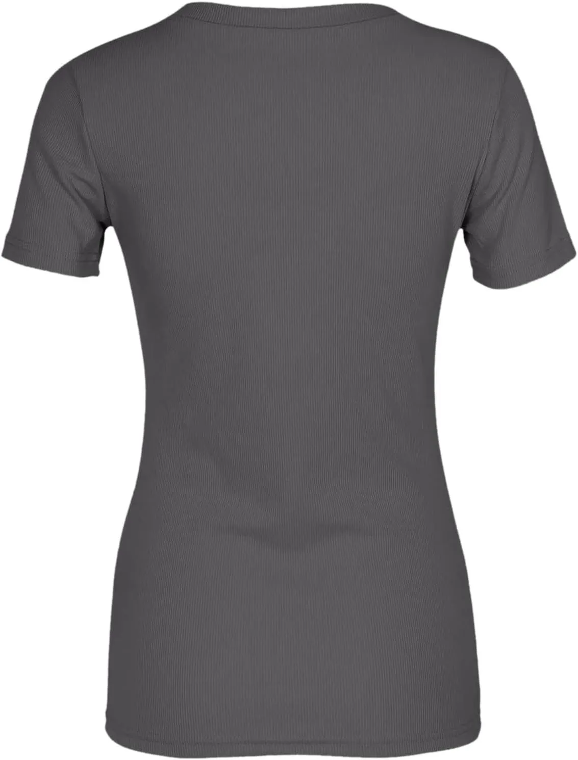 Women's Short Sleeve Cotton T-Shirts V Neck Ribbed Slim Fit Tops Ladies' Casual Summer Basic Tee 2025 Summer