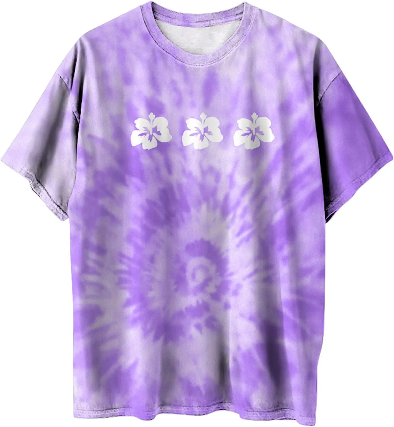 Womens Short Sleeve Tops Crewneck Tie Dye Shirts Oversized Tees T-Shirt Trendy Shirts Blouse Graphic Funny T Shirts