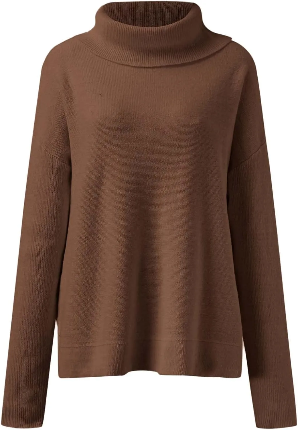 Womens Sweaters Turtleneck Batwing Sleeve Loose Oversized Sweaters Chunky Knitted Pullover Sweaters for Women