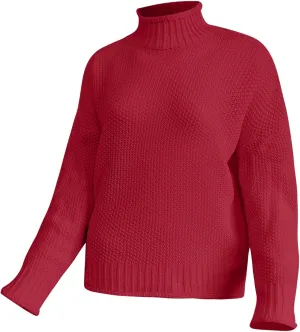 Womens Turtleneck Oversized Long Sleeve Fall Sweater 2023 Plus Size Tunic Pullover Mock Neck Sweaters Ribbed Knit Tops