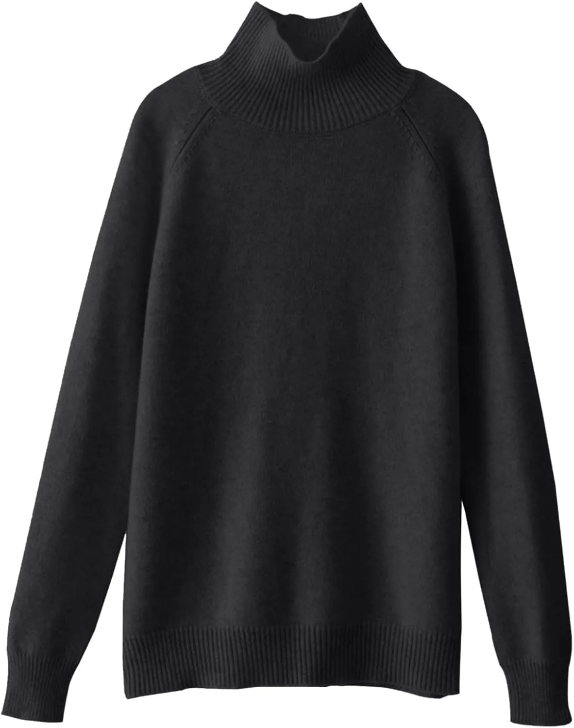 Womens Turtleneck Ribbed Knit Sweater Fall Warm Lightweight Trendy Jumpers Long Sleeve Loose Fit Casual Pullover Tops