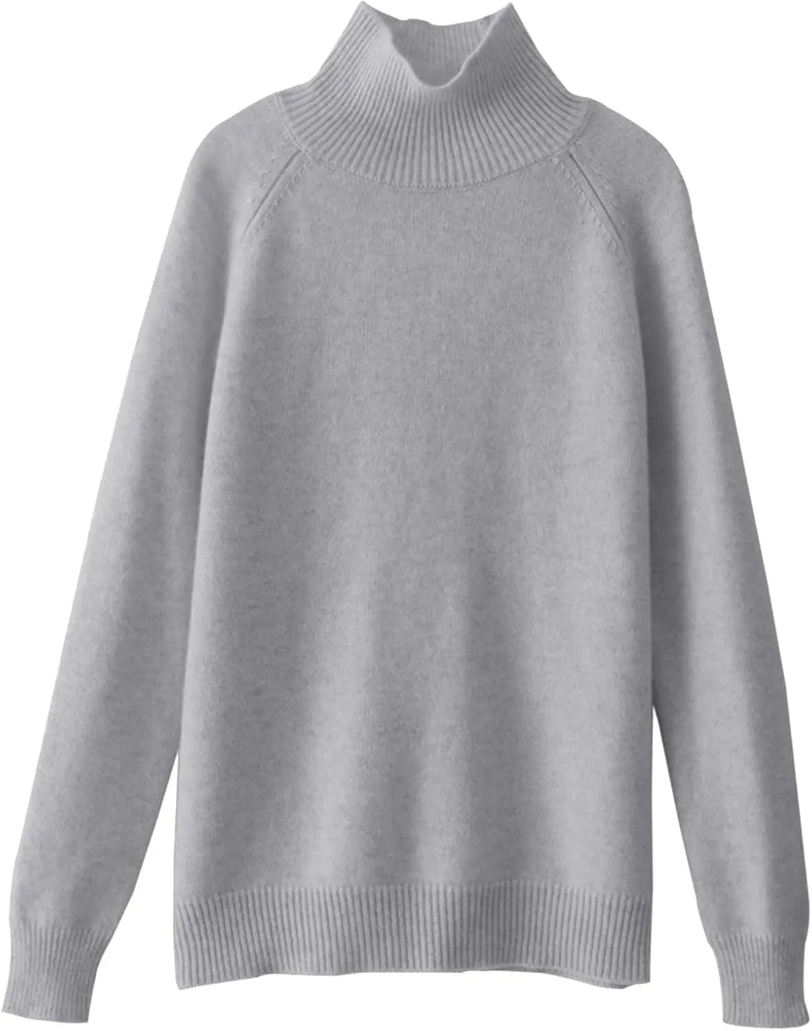 Womens Turtleneck Ribbed Knit Sweater Fall Warm Lightweight Trendy Jumpers Long Sleeve Loose Fit Casual Pullover Tops