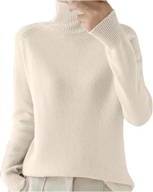 Womens Turtleneck Sweaters Oversized Sweaters Ribbed Knitted Sweater Fall Pullover Sweater Y2K Sweaters Jumper Tops