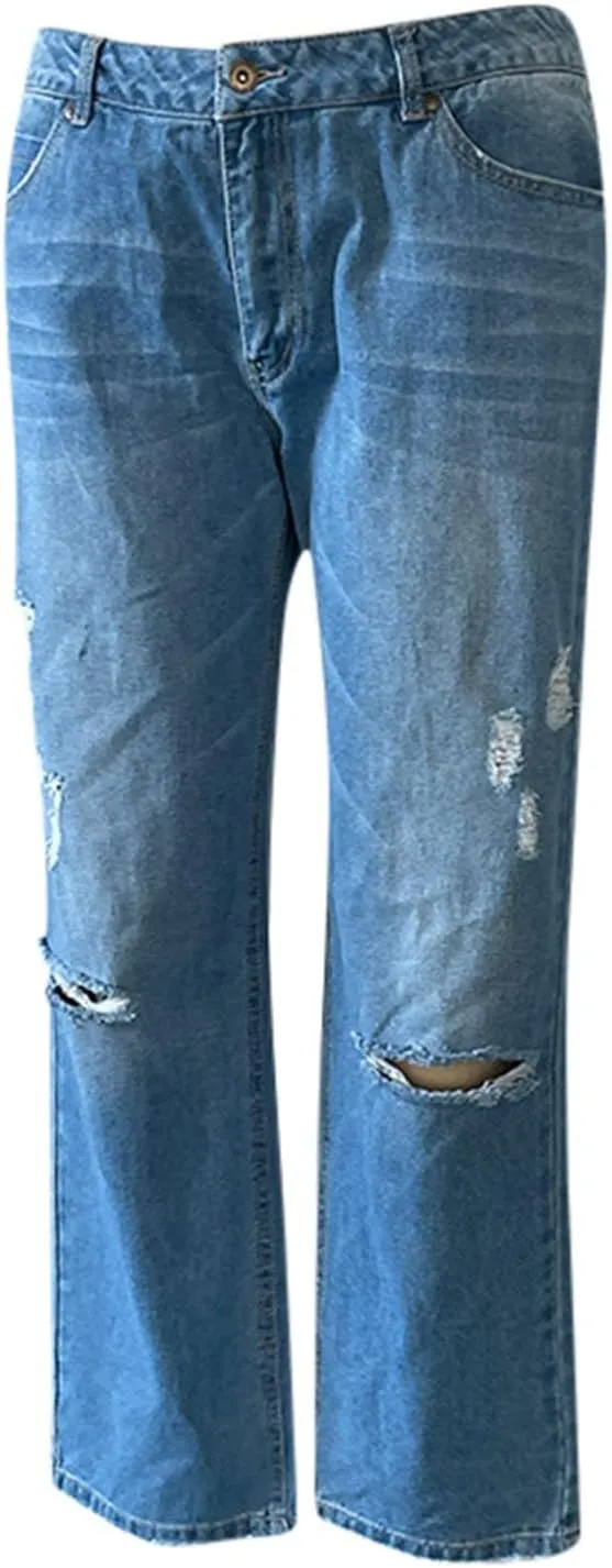 Women's Wedgie Straight Jeans Mid Womens Poket Lace Denim Casual Women's Jeans Trendy Jeans for Women 2024 Women's