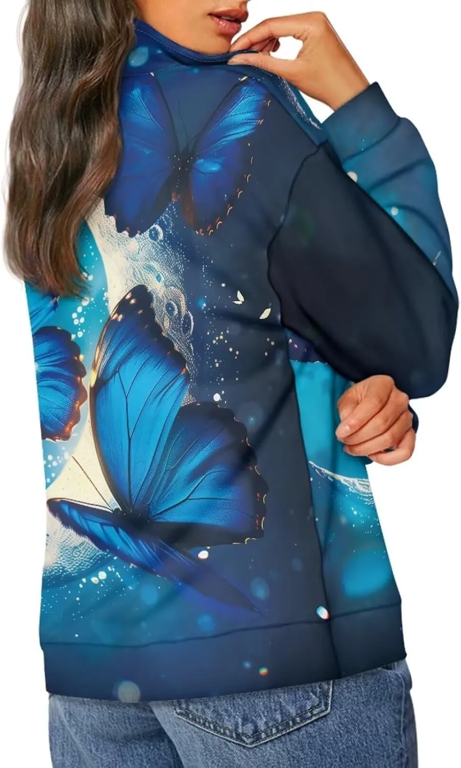 YEXIATODO Womens Half Zip Pullover Plus Size Sweatshirts Graphic Sweatshirts Workout Hoodies for Girls Teens S-3XL