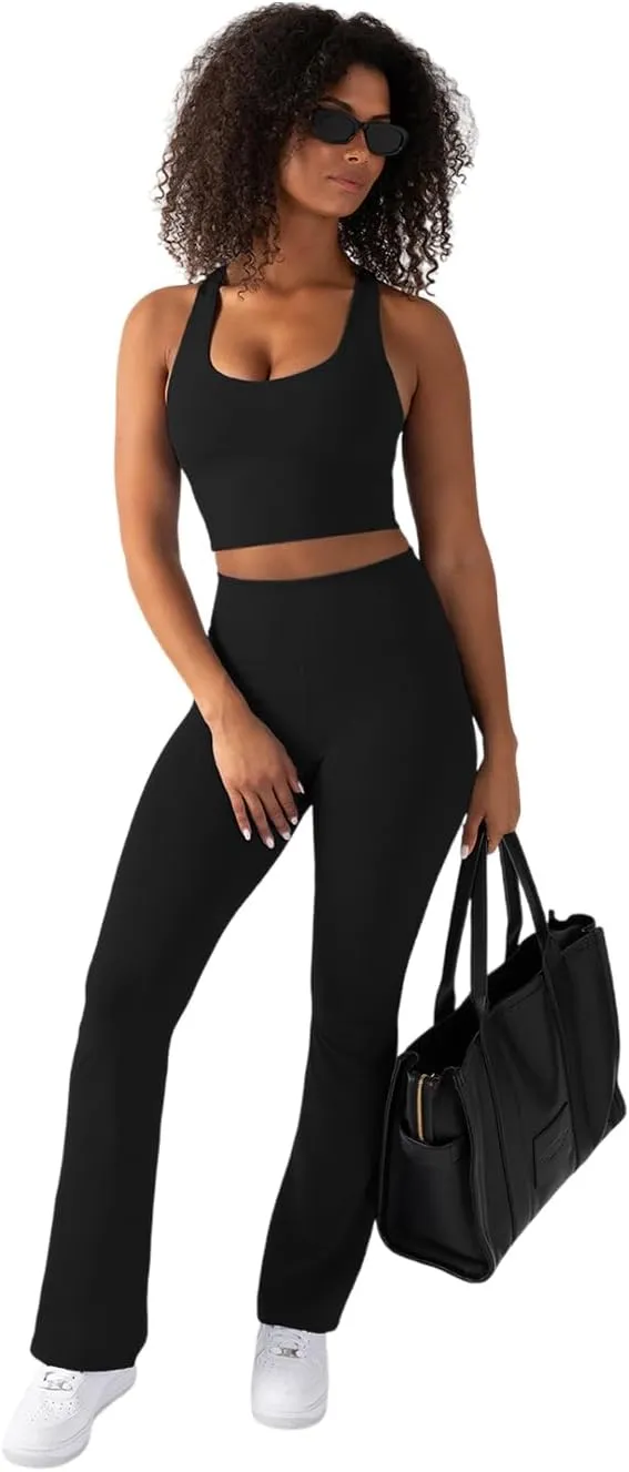 YITTY Active Women's UltraLuxe Kick Flare High Waist Legging, Athleisure, 4-Way-Stretch