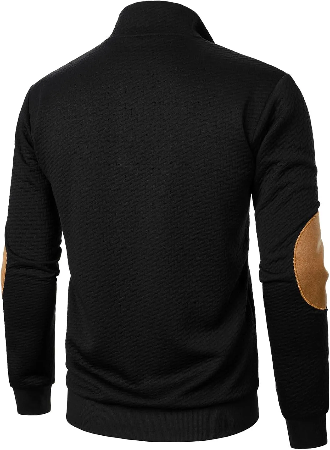 Ymosrh Men's Casual Button Down Sweatshirts Knitted Jacquard Sweatshirt Long Sleeve Quarter Pullover Workout Sweater