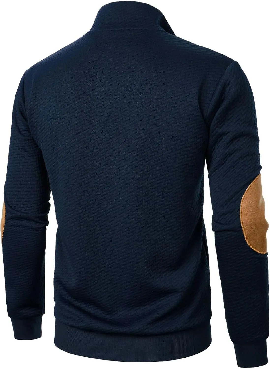 Ymosrh Men's Casual Button Down Sweatshirts Knitted Jacquard Sweatshirt Long Sleeve Quarter Pullover Workout Sweater