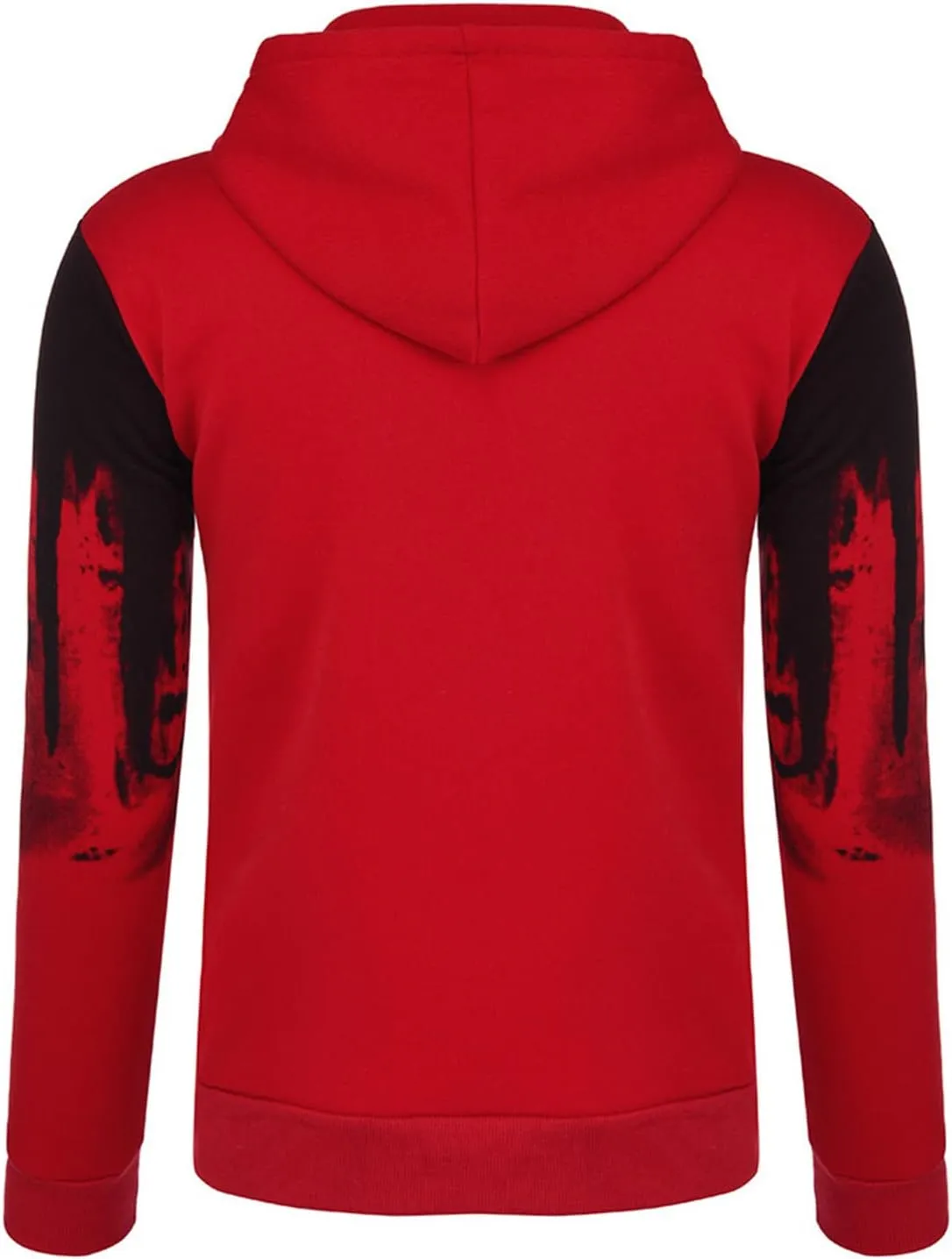 Ymosrh Mens Fleece Hoodies Men Gradient Color Pullover Long Sleeve Hooded Sweatshirt Tops Blouse Hoodies Pullover