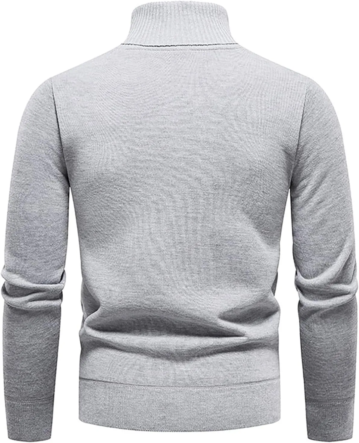 Ymosrh Men's Mock Turtleneck Sweater Casual Long Sleeve Pullover Thermal Ribbed Knit Sweatshirts Warm Sweaters, M-4XL