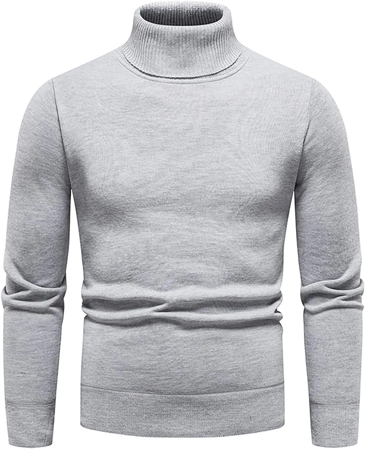 Ymosrh Men's Mock Turtleneck Sweater Casual Long Sleeve Pullover Thermal Ribbed Knit Sweatshirts Warm Sweaters, M-4XL