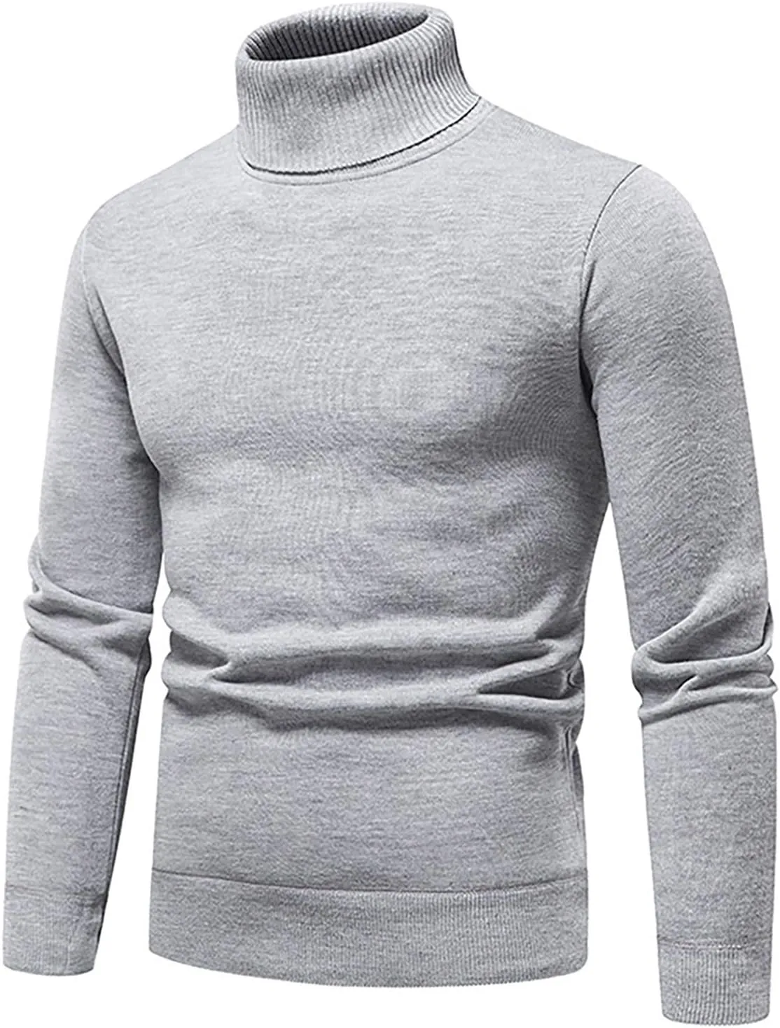 Ymosrh Men's Mock Turtleneck Sweater Casual Long Sleeve Pullover Thermal Ribbed Knit Sweatshirts Warm Sweaters, M-4XL