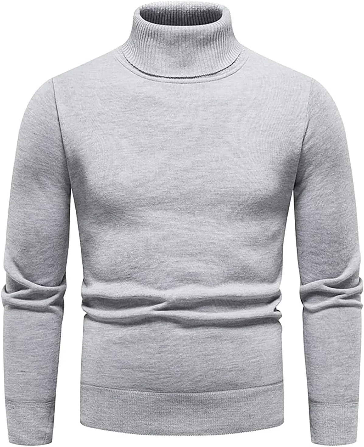 Ymosrh Men's Mock Turtleneck Sweater Casual Long Sleeve Pullover Thermal Ribbed Knit Sweatshirts Warm Sweaters, M-4XL