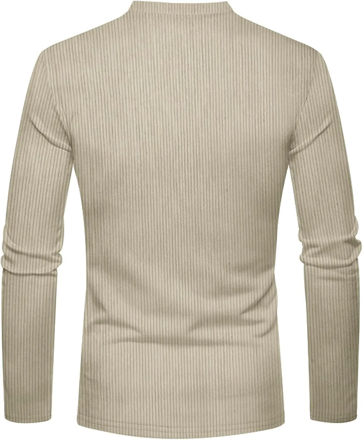 Ymosrh Men's Novelty Sweatshirts Quarter Button Sweatshirt Long Sleeve Corduroy Pullover Tops Henley Sweat Shirt, M-4XL