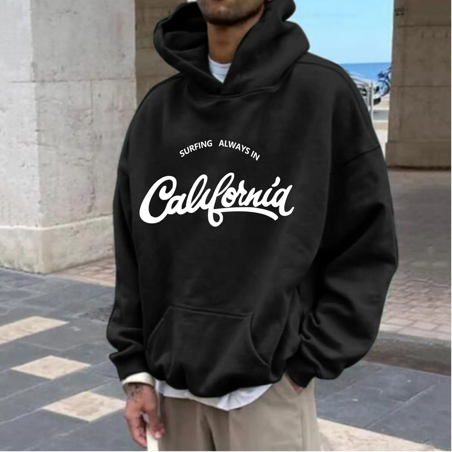 Zip Up Hoodie Winter Loose Plus Size Hooded Pullover Sweater Hoddies For Men Shirts For Men Plain Shirts For Men