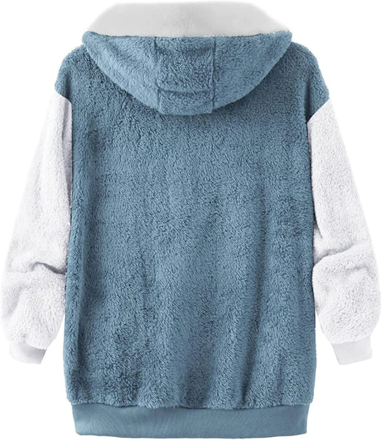 Zip Up Hoodies for Women 2023 Fall Fashion Solid Color Sweatershirt Pullover Tops Long Sleeve Warm Coat Furry Fleece Jacket