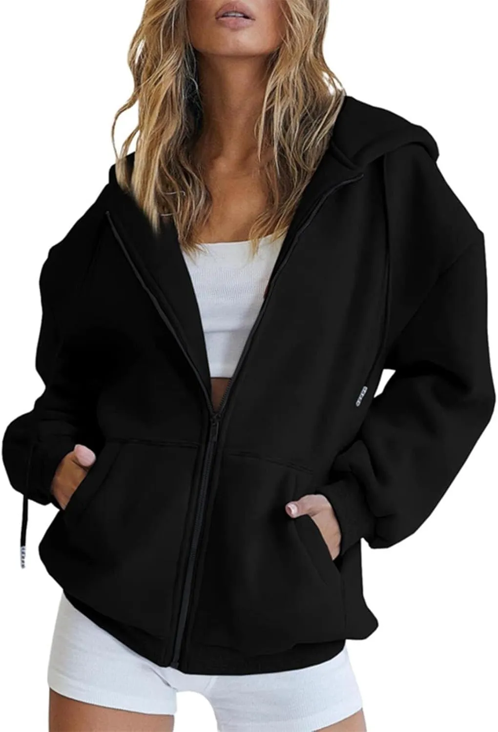 Zipper Hoodies for Women Trendy Long Sleeve Sweatshirts Fall Outfits Plus Size Hoodies Casual Winter Jackets Clothes