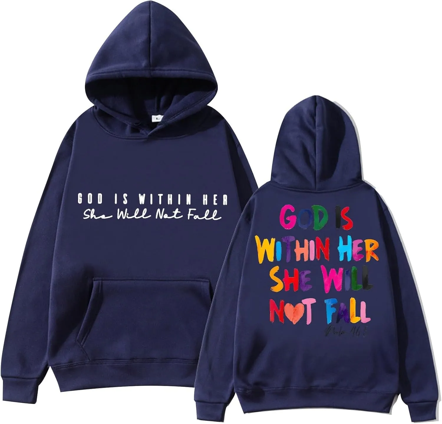 ZYXTIM Women's Funny Hoodies Sweatshirts GOD Letter Printed Long Sleeve Party Tops Plus Size Cute Sweatshirts for Teen Girl
