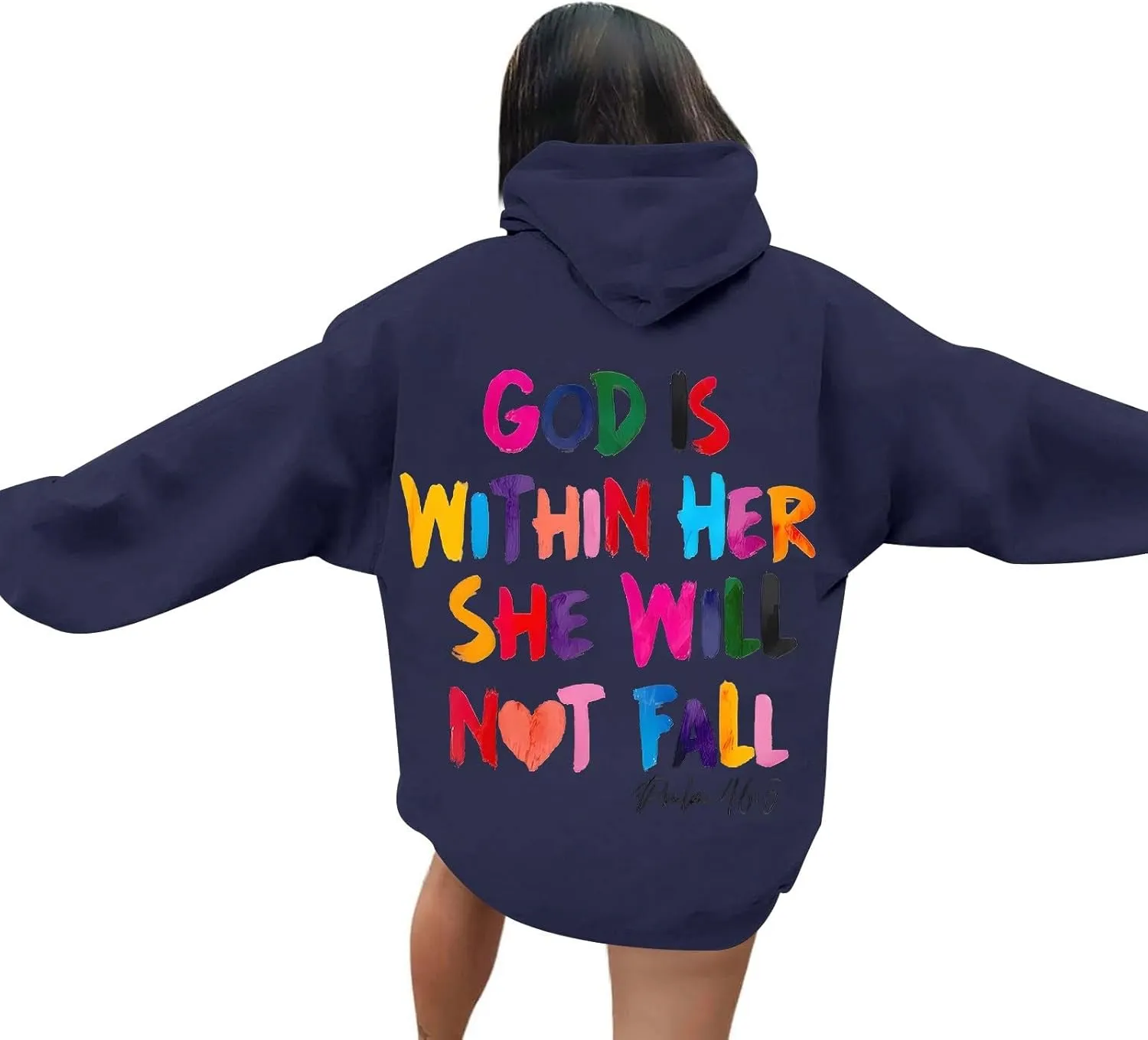 ZYXTIM Women's Funny Hoodies Sweatshirts GOD Letter Printed Long Sleeve Party Tops Plus Size Cute Sweatshirts for Teen Girl